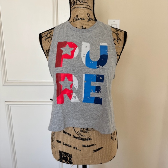 Patriotic Pure Barre Crop Top Size Small - Picture 1 of 2